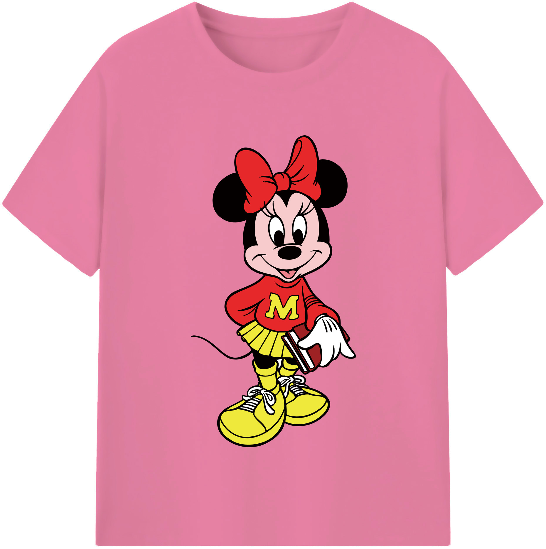 （画像用） ミッキーマウス Mickey Mouse 綿100％半袖Tシャツ（フロントプリント）